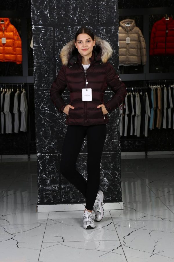 moncler mont bordo classic kolu cepli kapusonlu tilki tuyu