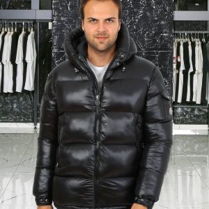 moncler mont erkek az parlak kapusonlu kolu cepli classic