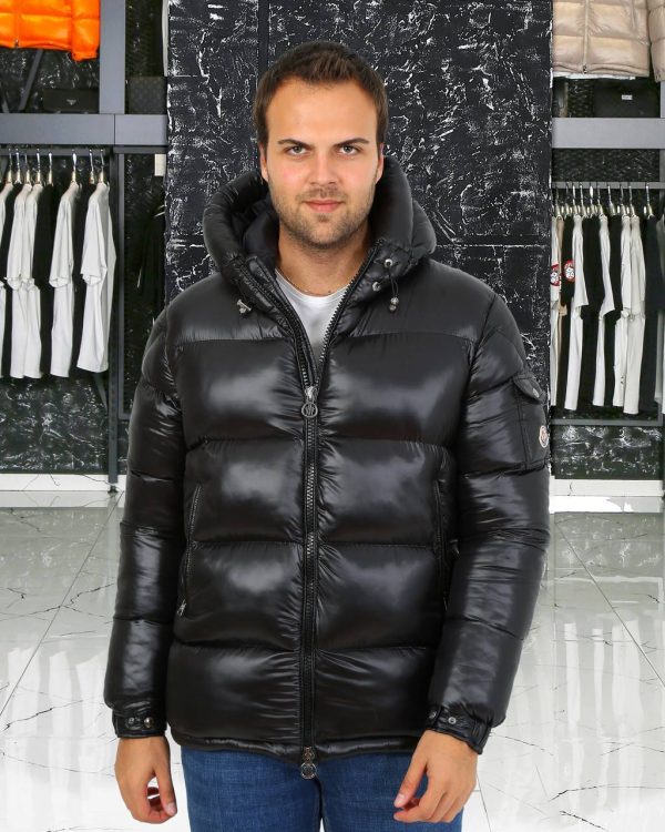 moncler mont erkek az parlak kapusonlu kolu cepli classic