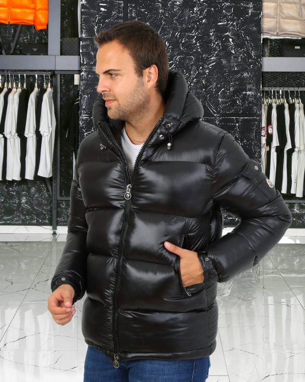 moncler mont erkek az parlak kapusonlu kolu cepli classic