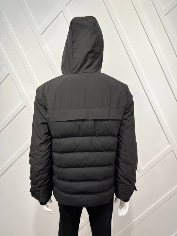 moncler mont erkek siyah kapusonlu