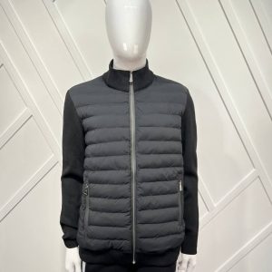 moncler mont erkek triko detayli siyah