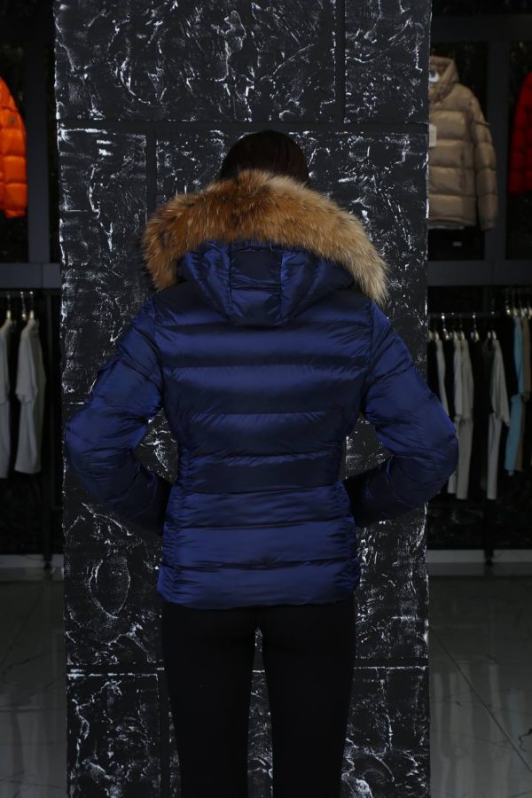 moncler mont lacivert classic kolu cepli kapusonlu tilki tuyu