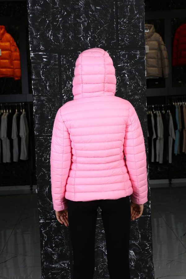 moncler mont pembe beli sikmali kapusonlu