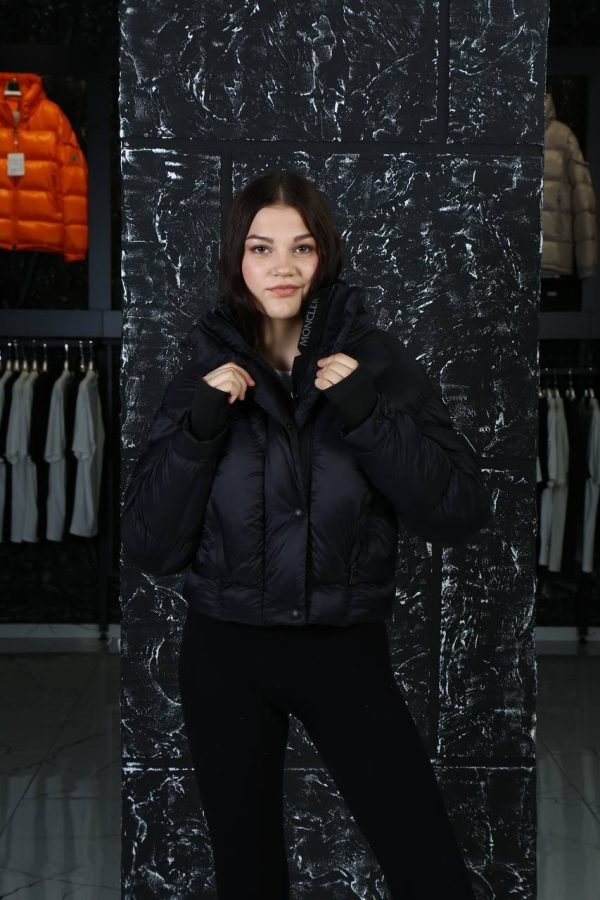 moncler mont siyah gizli kapusonlu