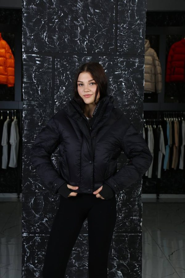 moncler mont siyah gizli kapusonlu