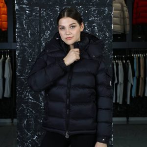 moncler mont siyah mat classic kolu cepli kapusonlu