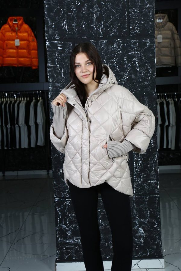 moncler mont vizon kollari triko detayli kapusonlu