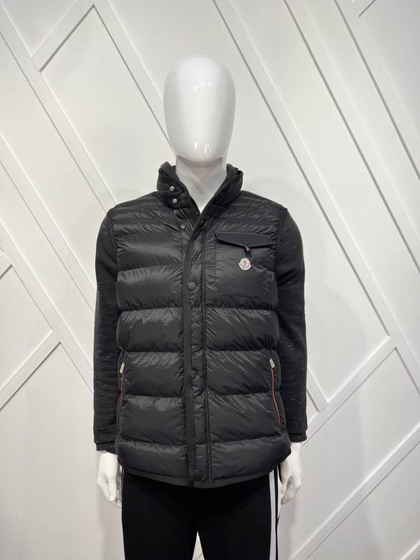 moncler yelek siyah cep detayli standart kalip