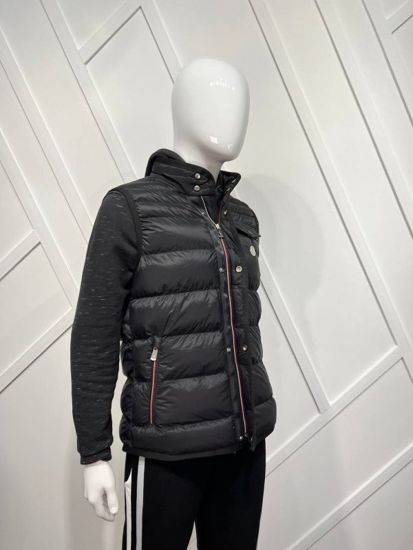 moncler yelek siyah cep detayli standart kalip