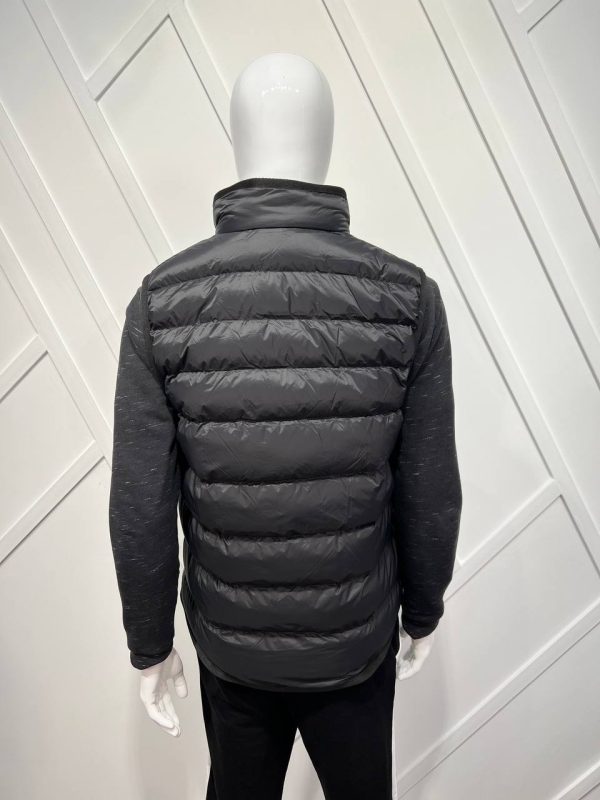 moncler yelek siyah cep detayli standart kalip