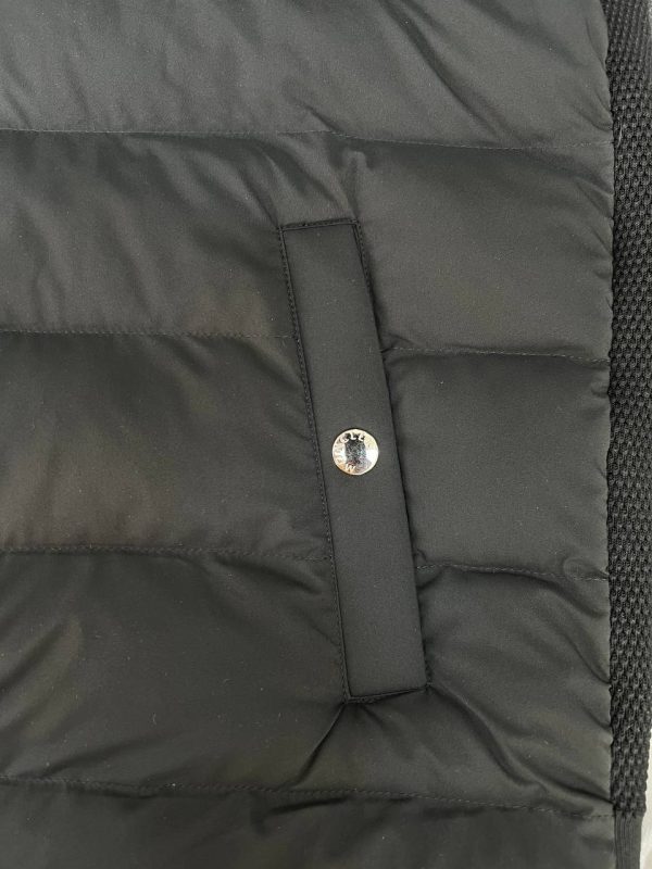 moncler yelek siyah triko detayli standart kalip