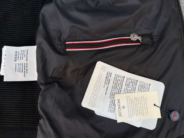 moncler yelek siyah triko detayli standart kalip