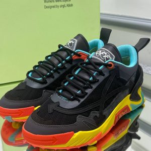 off white ayakkabi erkek siyah kirmizi sari