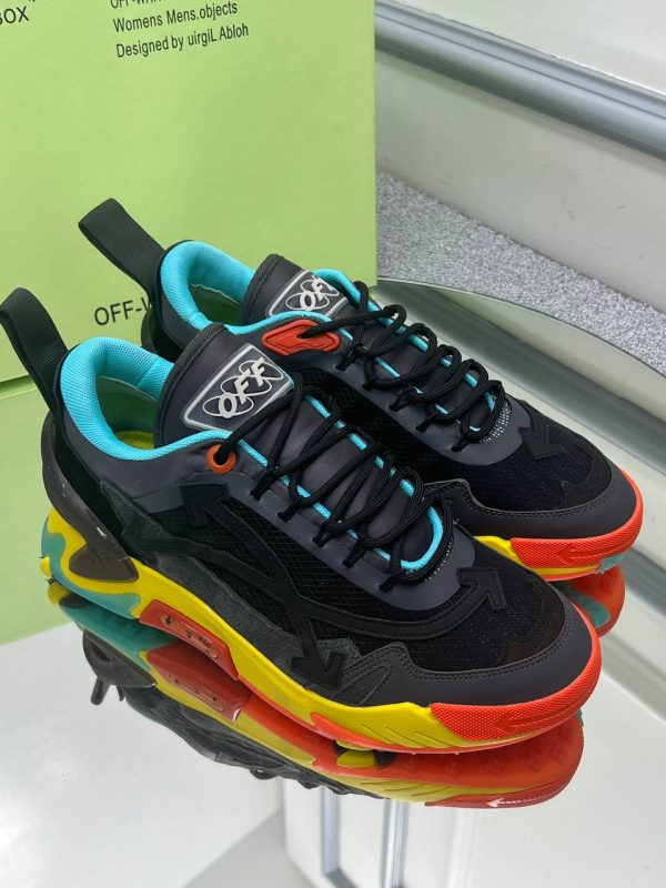 off white ayakkabi erkek siyah kirmizi sari