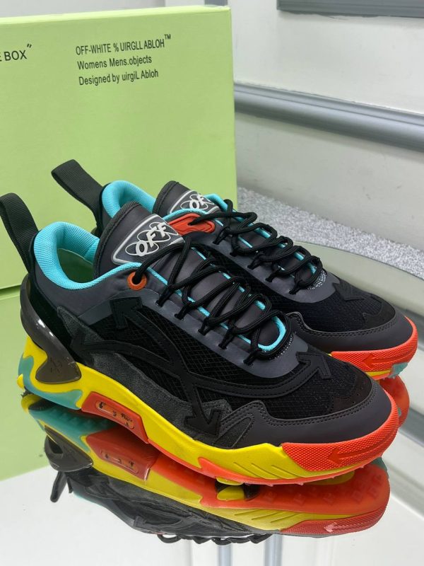 off white ayakkabi erkek siyah kirmizi sari