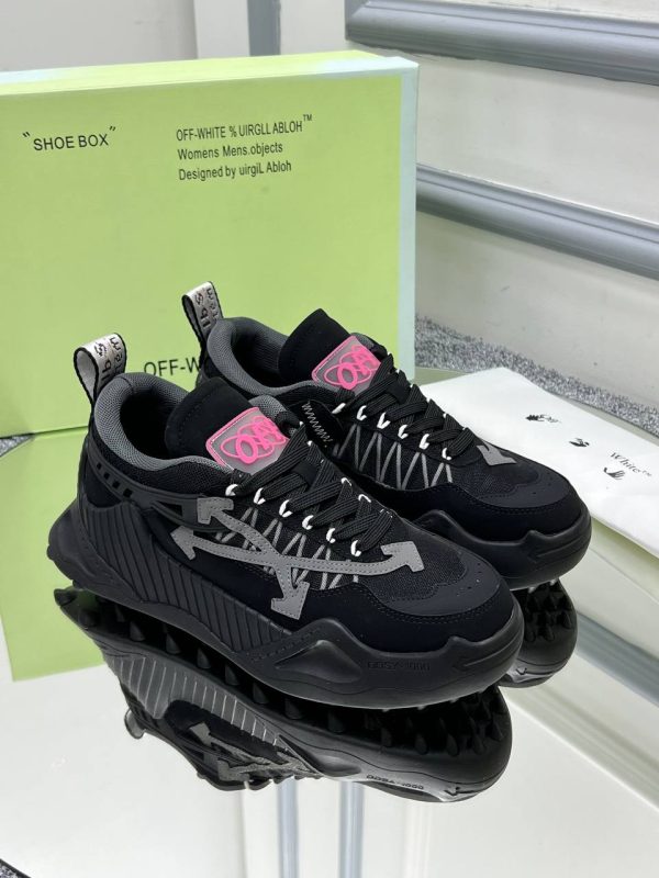 off white ayakkabi unisex siyah gri hakiki deri