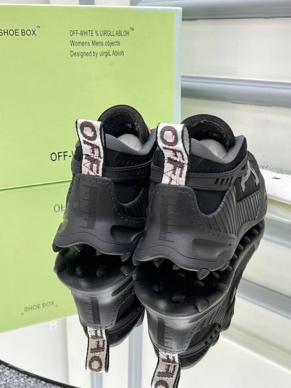 off white ayakkabi unisex siyah gri hakiki deri