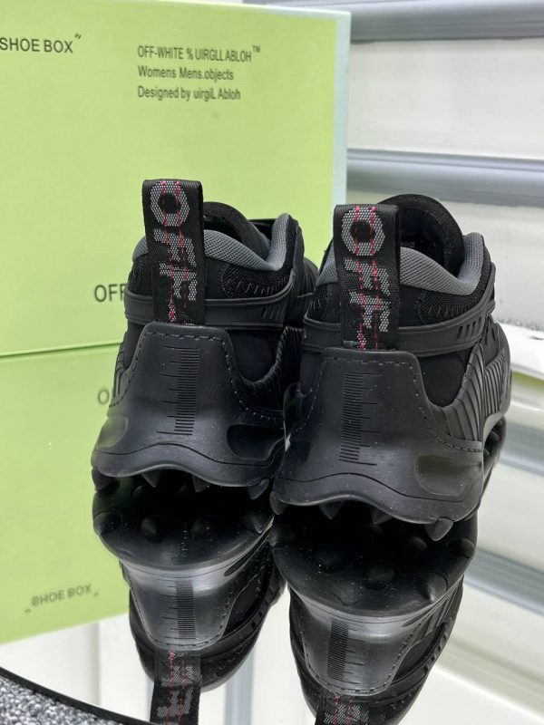off white ayakkabi unisex siyah hakiki deri