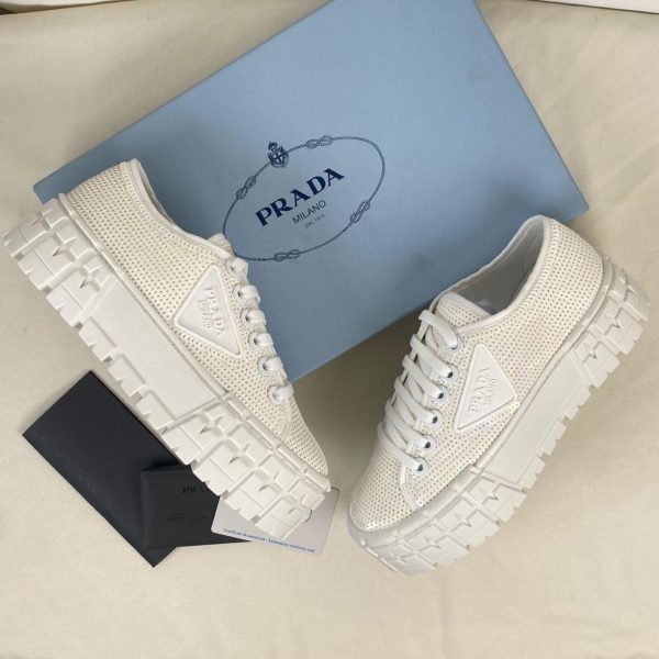 prada ayakkabi beyaz payetli double wheels sequin