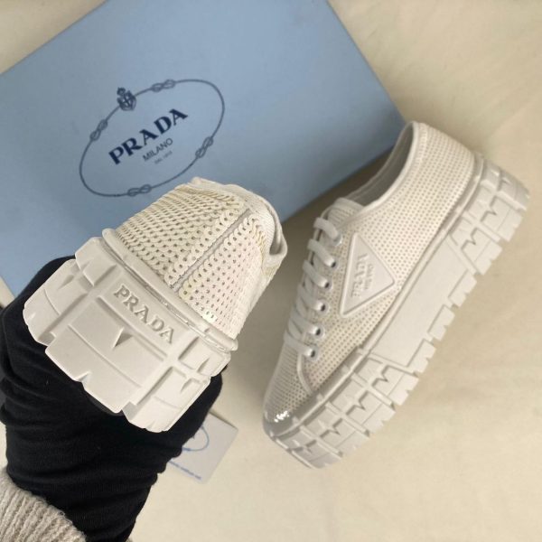 prada ayakkabi beyaz payetli double wheels sequin