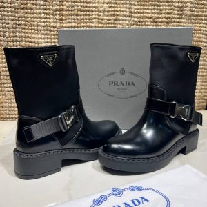 prada ayakkabi bot siyah yeni sezon