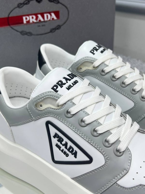prada ayakkabi erkek beyaz gri hakiki deri