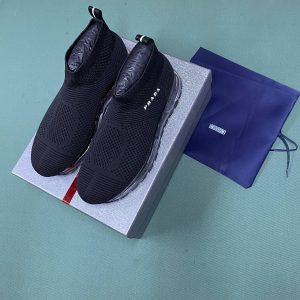 prada ayakkabi erkek corap bot siyah seffaf taban