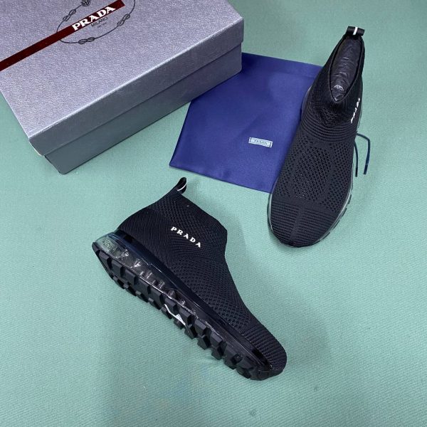 prada ayakkabi erkek corap bot siyah seffaf taban