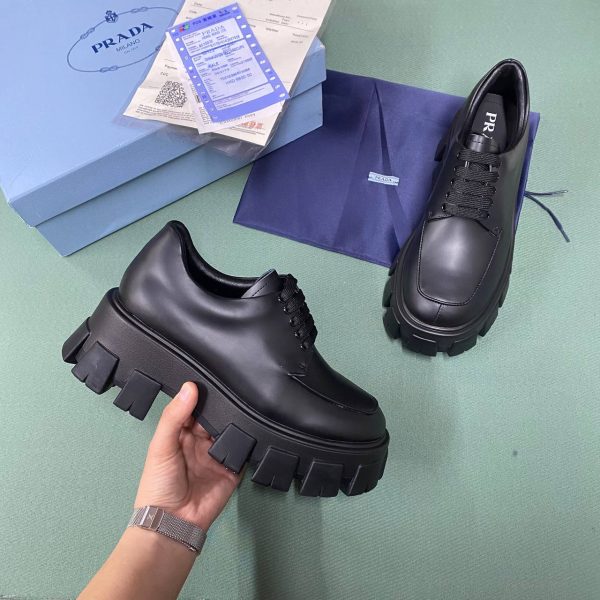 prada ayakkabi kadin kalin taban siyah classic yeni