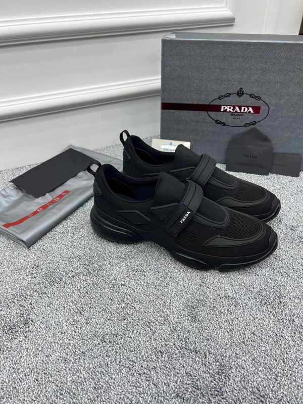 prada ayakkabi siyah cloudbust knit technical fabric sneakers