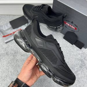 prada ayakkabi siyah seffaf taban cloudbust air technical fabric