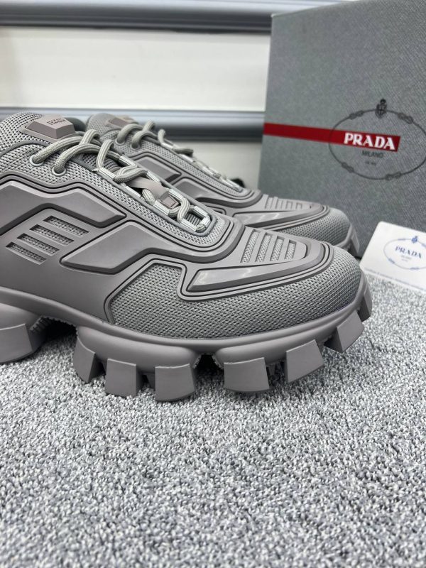 prada ayakkabi sneakers erkek gri hakiki deri