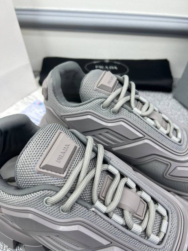 prada ayakkabi sneakers erkek gri hakiki deri