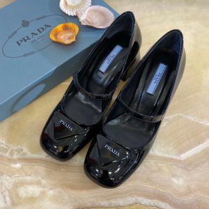 prada ayakkabi topuklu siyah rugan topuk 5cm