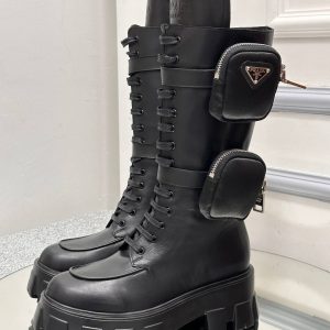 prada bot monolith siyah cizme hakiki deri