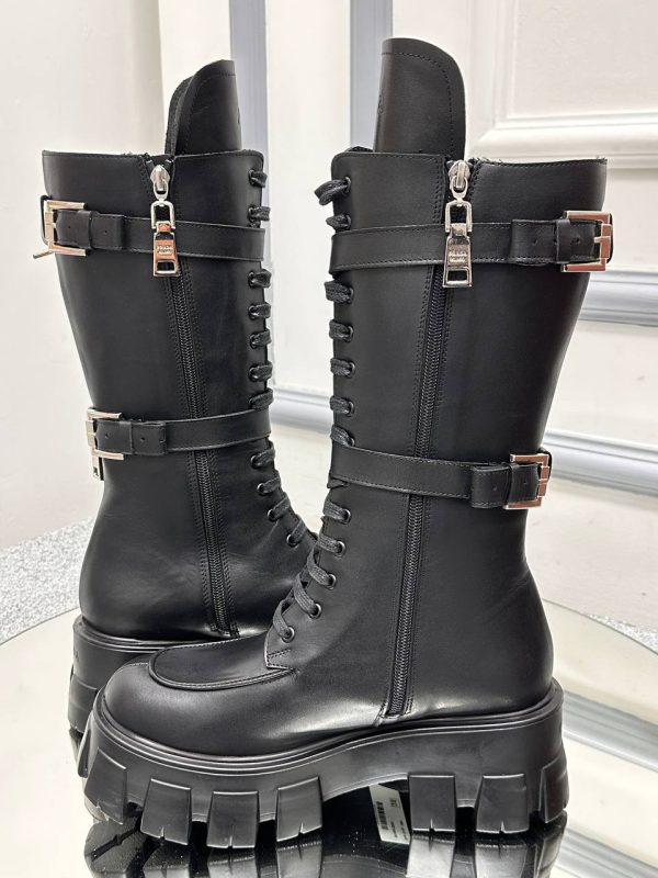 prada bot monolith siyah cizme hakiki deri