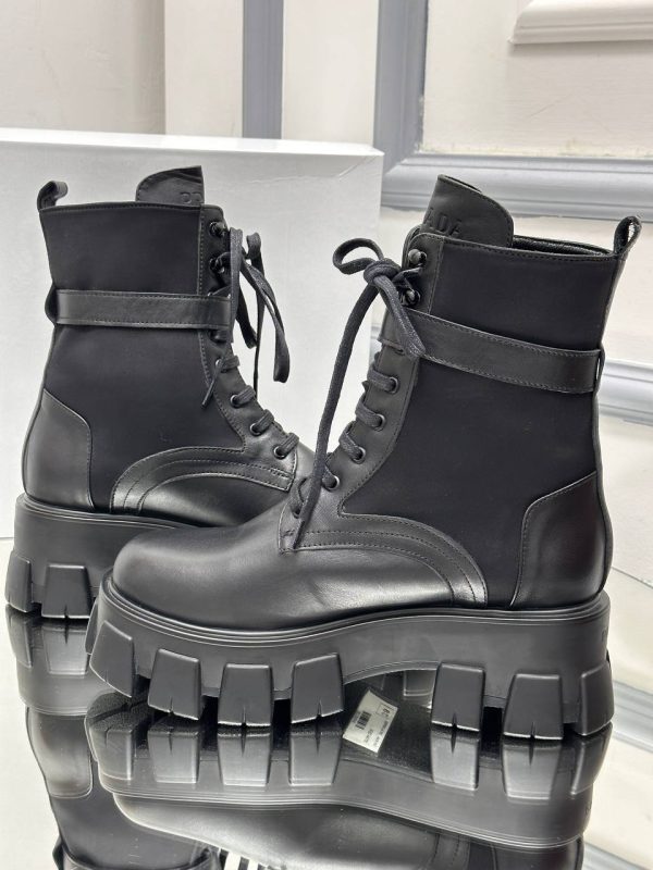 prada bot monolith siyah nylon hakiki deri