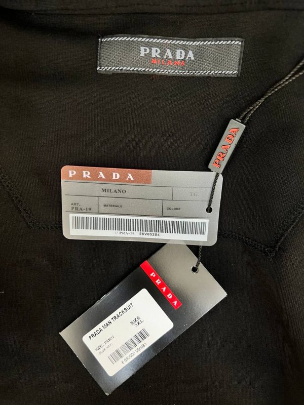 prada esorfman erkek takim siyah haki