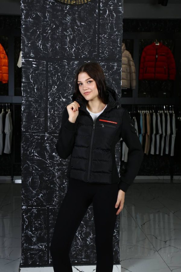 prada mont baharlik triko detayli siyah