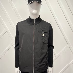 prada mont erkek triko detayli siyah ithal