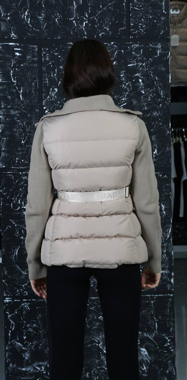 prada mont vizon kollari triko beli kemerli