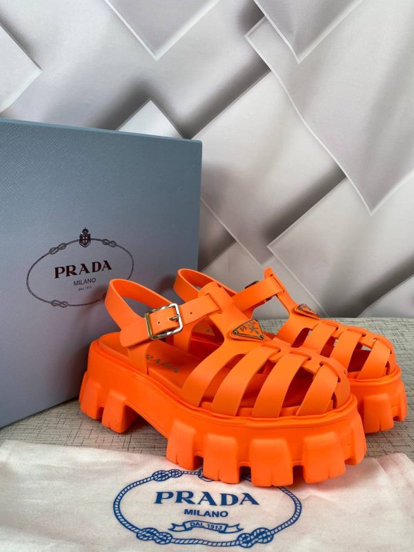 prada terlik rubber turuncu sandalet ithal