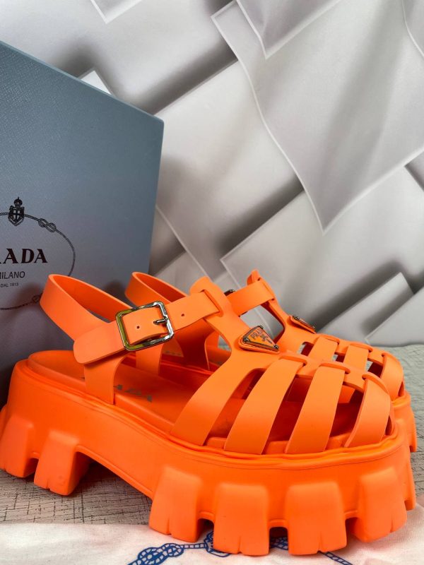 prada terlik rubber turuncu sandalet ithal
