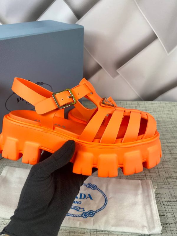 prada terlik rubber turuncu sandalet ithal