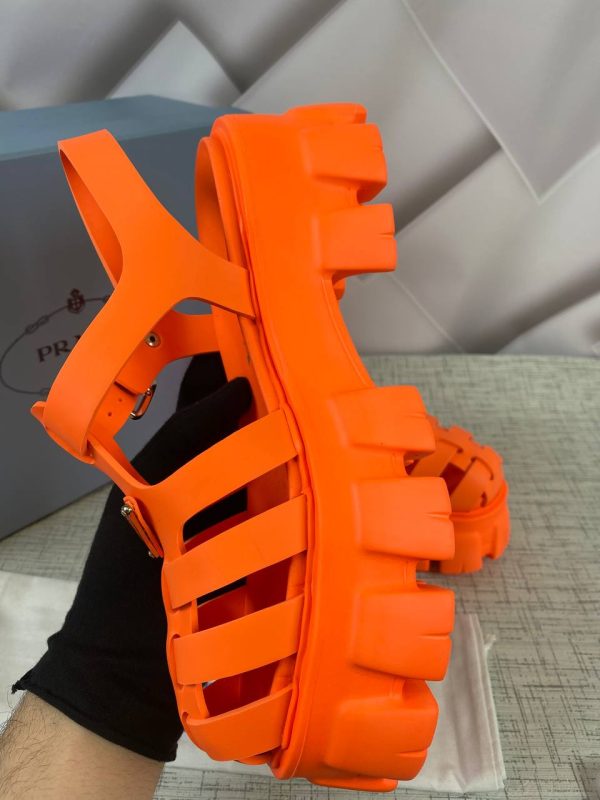 prada terlik rubber turuncu sandalet ithal