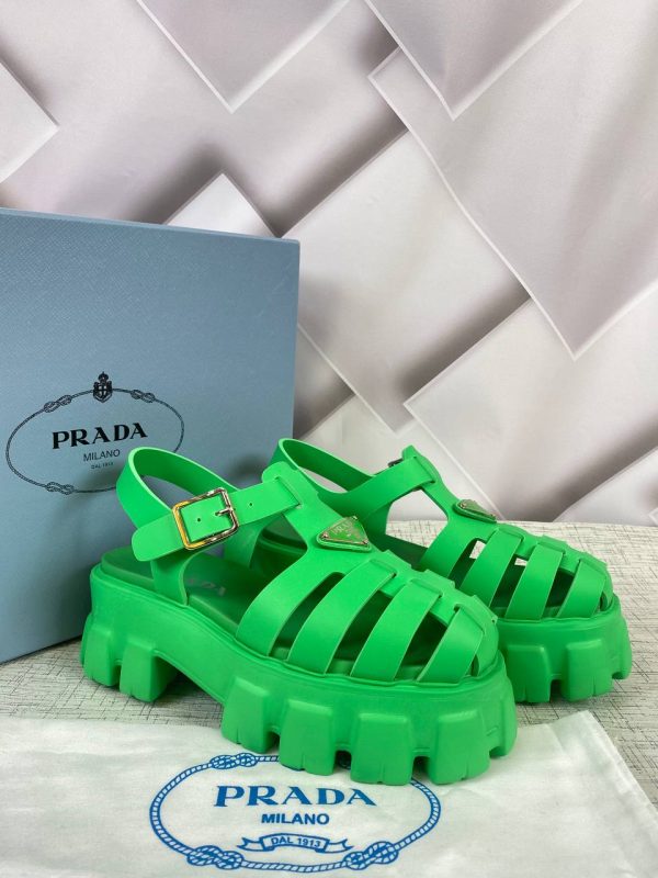 prada terlik rubber yesil sandalet ithal