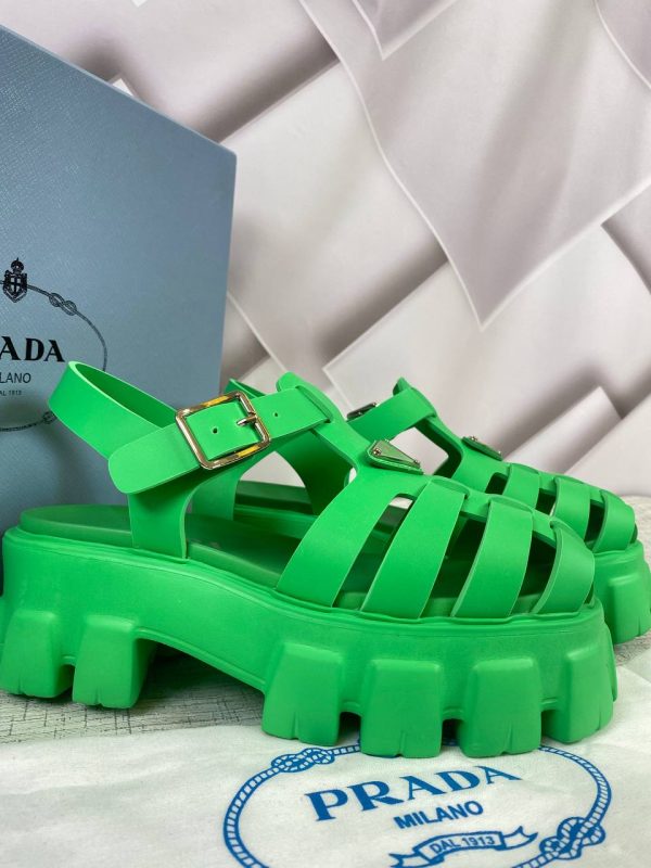 prada terlik rubber yesil sandalet ithal