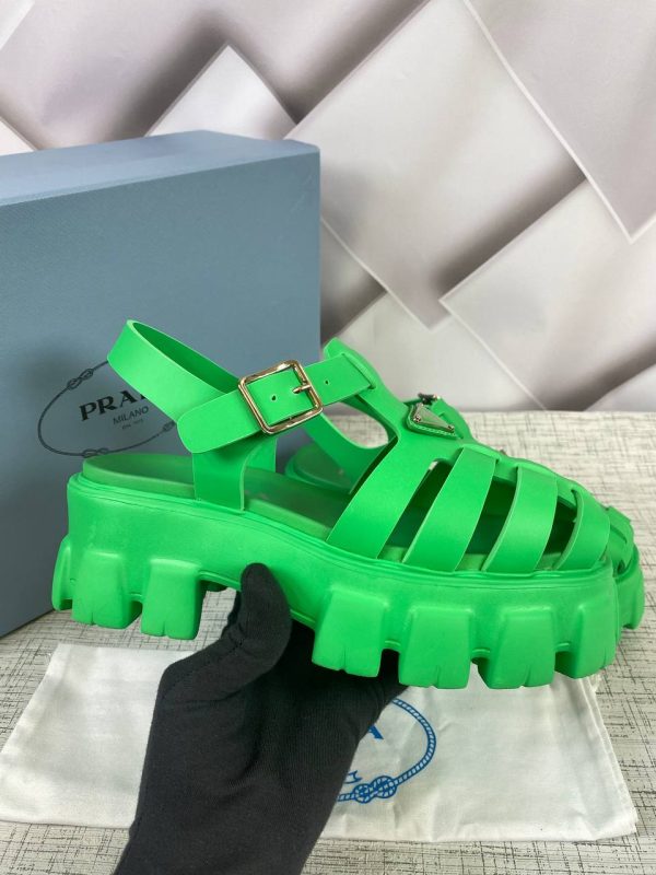 prada terlik rubber yesil sandalet ithal