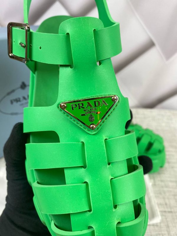 prada terlik rubber yesil sandalet ithal